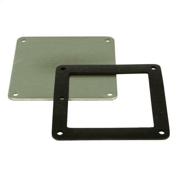 End Plate, 3 in. H x 5.88 in. W x 5.88 in. L, Stainless Steel